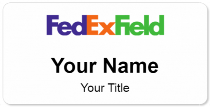 Custom name badges for FedEx Field