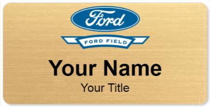 Custom name badges for Ford Field