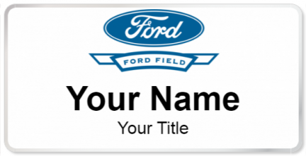 Custom name badges for Ford Field
