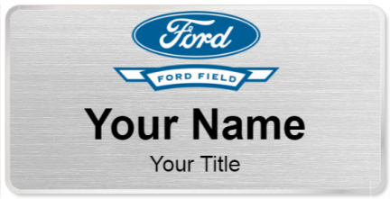 Custom name badges for Ford Field