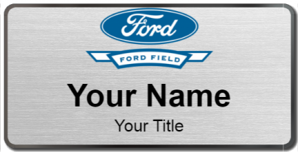 Custom name badges for Ford Field