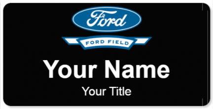 Custom name badges for Ford Field