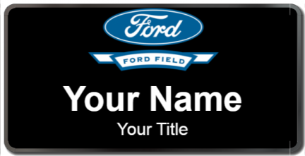 Custom name badges for Ford Field