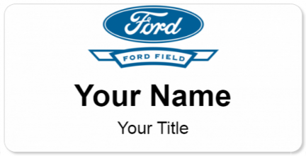 Custom name badges for Ford Field