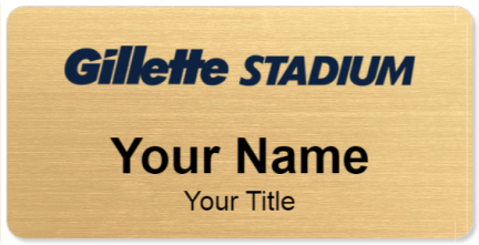 Custom name badges for Gillette Stadium