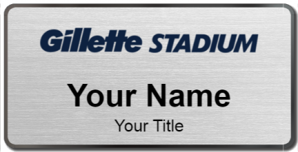 Custom name badges for Gillette Stadium