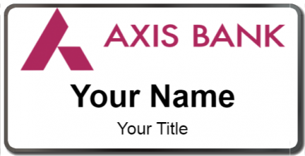 Custom name badges for Axis Bank