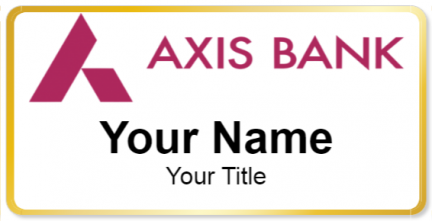 Custom name badges for Axis Bank