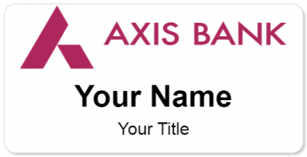 Custom name badges for Axis Bank
