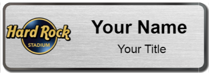 Custom name badges for Hard Rock Stadium