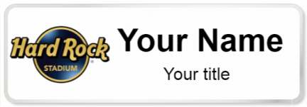 Custom name badges for Hard Rock Stadium