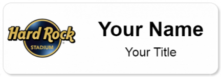 Custom name badges for Hard Rock Stadium