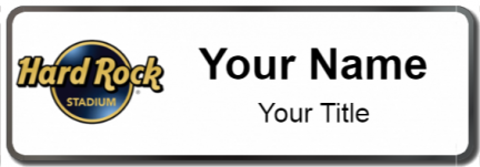 Custom name badges for Hard Rock Stadium