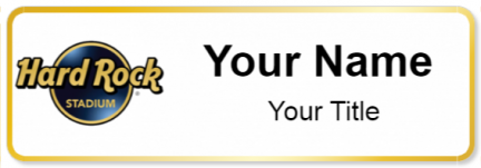 Custom name badges for Hard Rock Stadium