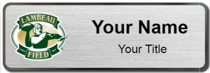 Custom name badges for Lambeau Field