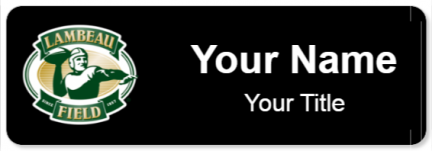 Custom name badges for Lambeau Field