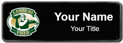 Custom name badges for Lambeau Field