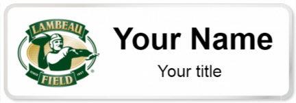 Custom name badges for Lambeau Field