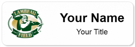 Custom name badges for Lambeau Field