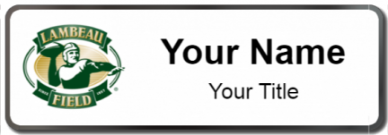 Custom name badges for Lambeau Field