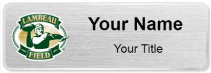 Custom name badges for Lambeau Field
