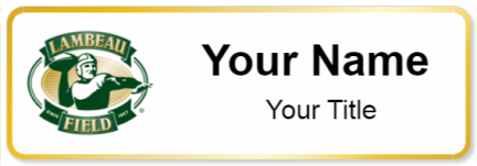 Custom name badges for Lambeau Field