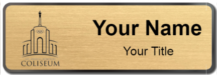 Custom name badges for Los Angeles Memorial Coliseum