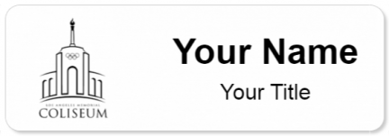 Custom name badges for Los Angeles Memorial Coliseum