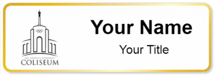 Custom name badges for Los Angeles Memorial Coliseum