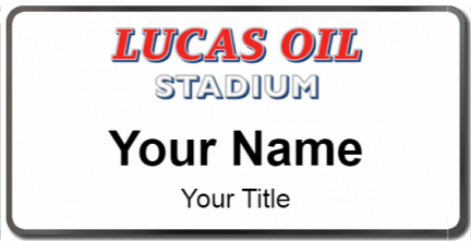 Custom name badges for Lucas Oil Stadium