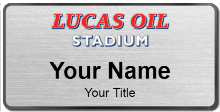 Custom name badges for Lucas Oil Stadium