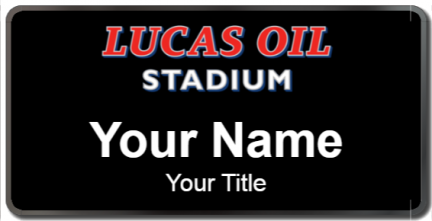 Custom name badges for Lucas Oil Stadium