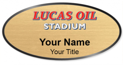 Custom name badges for Lucas Oil Stadium