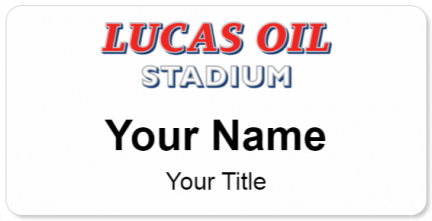 Custom name badges for Lucas Oil Stadium