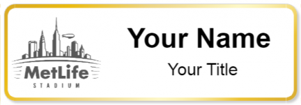 Custom name badges for MetLife Stadium
