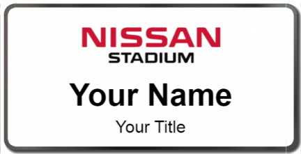 Custom name badges for Nissan Stadium