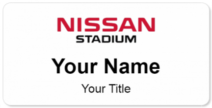 Custom name badges for Nissan Stadium