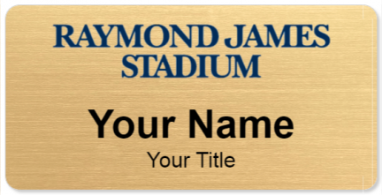 Custom name badges for Raymond James Stadium