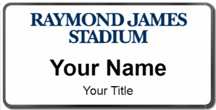 Custom name badges for Raymond James Stadium