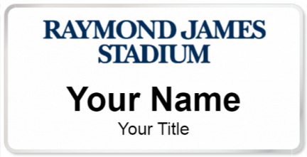 Custom name badges for Raymond James Stadium