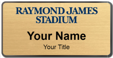 Custom name badges for Raymond James Stadium