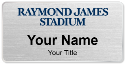 Custom name badges for Raymond James Stadium