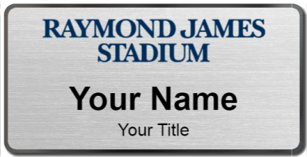 Custom name badges for Raymond James Stadium