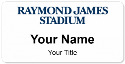 Custom name badges for Raymond James Stadium