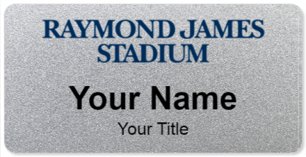 Custom name badges for Raymond James Stadium