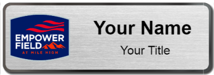 Custom name badges for Empower Field at Mile High
