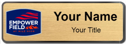 Custom name badges for Empower Field at Mile High