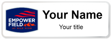 Custom name badges for Empower Field at Mile High