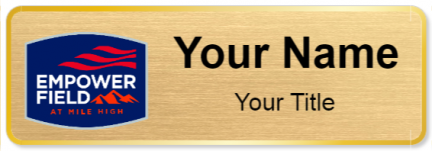 Custom name badges for Empower Field at Mile High