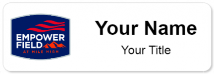 Custom name badges for Empower Field at Mile High